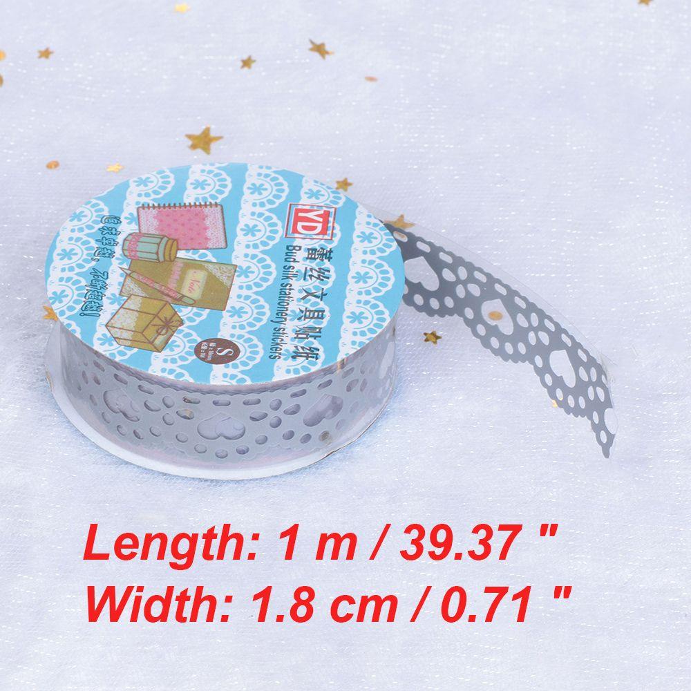 Cuộn Băng Keo Họa Tiết Hoa Lấp Lánh Dùng Trang Trí Sổ Tay DIY