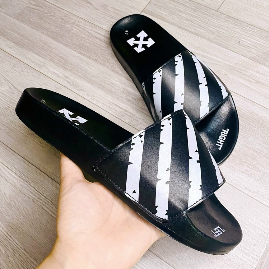 Dép quai ngang Nam nữ Off White, Dép lê Off White Sandal, Chất liệu đế Cao su đúc, nhiều mẫu DuSo