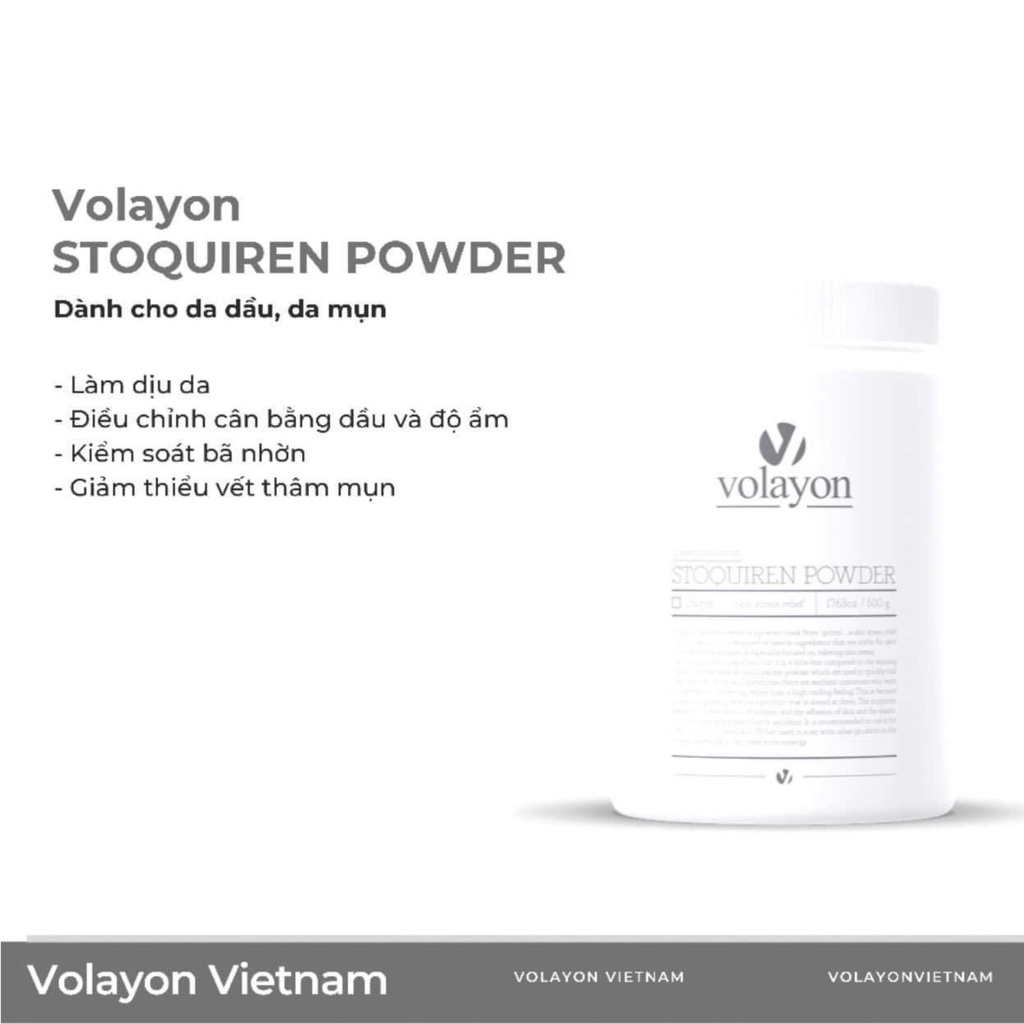 [ CHÍNH HÃNG] Mặt nạ Volayon Powder tảo xoắn - cấp nước - bùn khoáng Spinem Hyaloten Stoquiren Powder