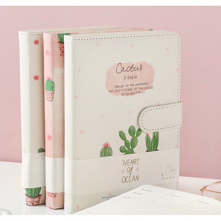 Notebook Leather Cactus - Sổ nhật ký bọc da Cactus