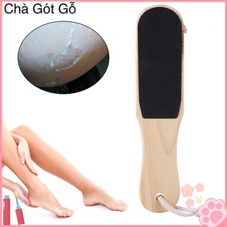 Chà gót chân cán gỗ hai mặt