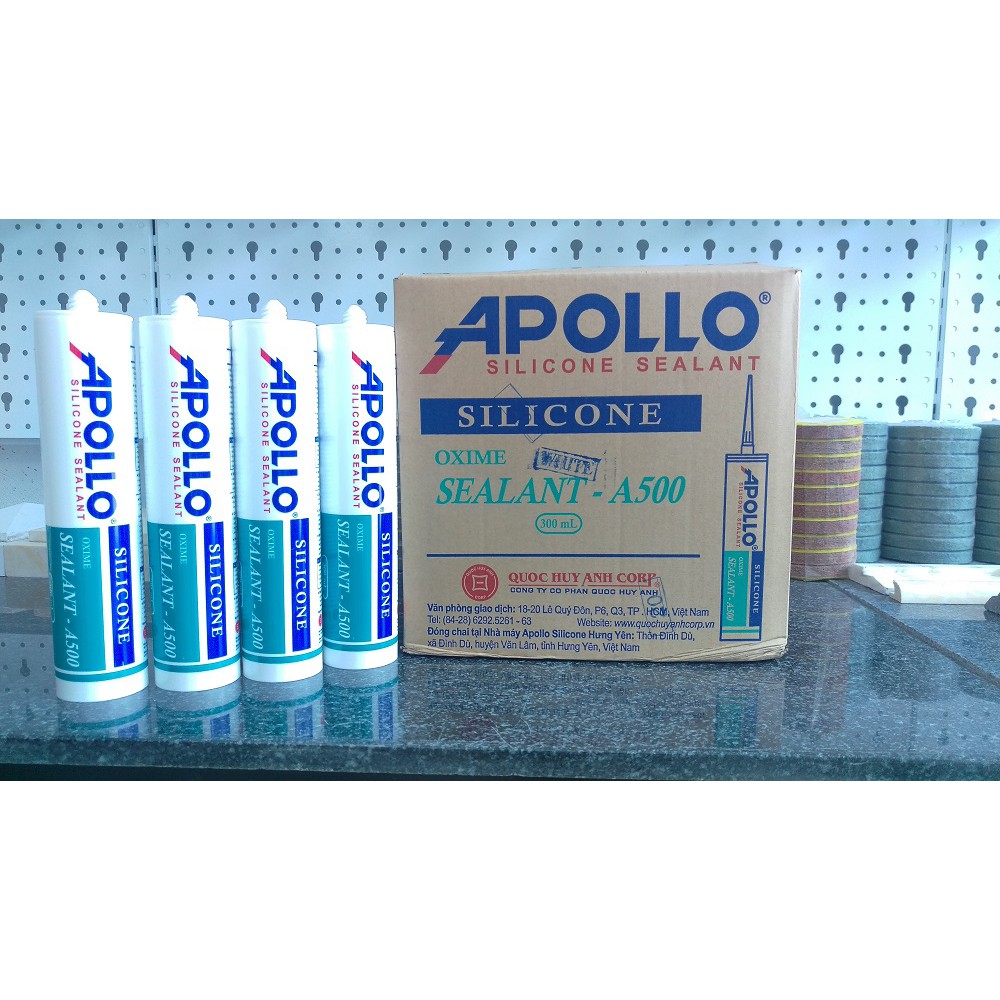 Keo Silicon Apollo Sealant A500💥 FREESHIP💥Keo Silicone Độ đàn hồi cao, chống chịu thời tiết khắc nghiệt