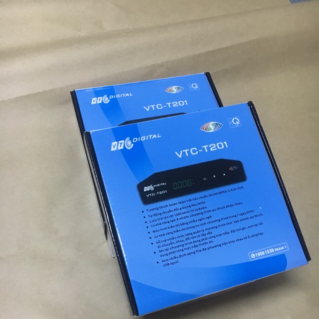 2 Bộ Đầu thu kĩthuậtsố VTC Hd 201 (1đầu +1đầu )- Đầu thu truyền hình mặt đất model 201.