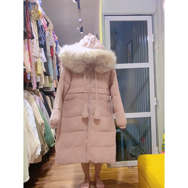 Áo parka lót lông thỏ