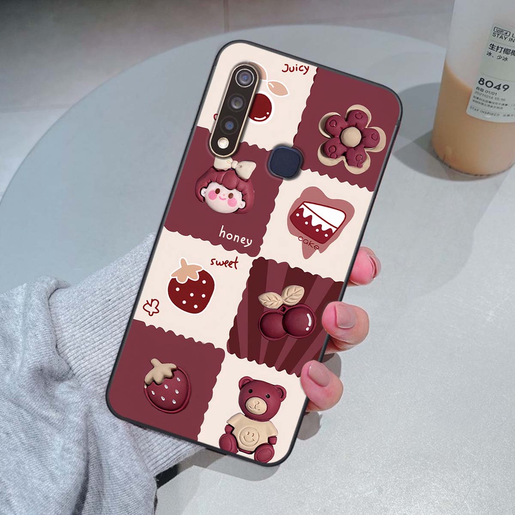 Ốp Vivo Y19 / U3 in hình trái tim, caro kẹo ngọt đầy cá tính siêu đẹp siêu chất