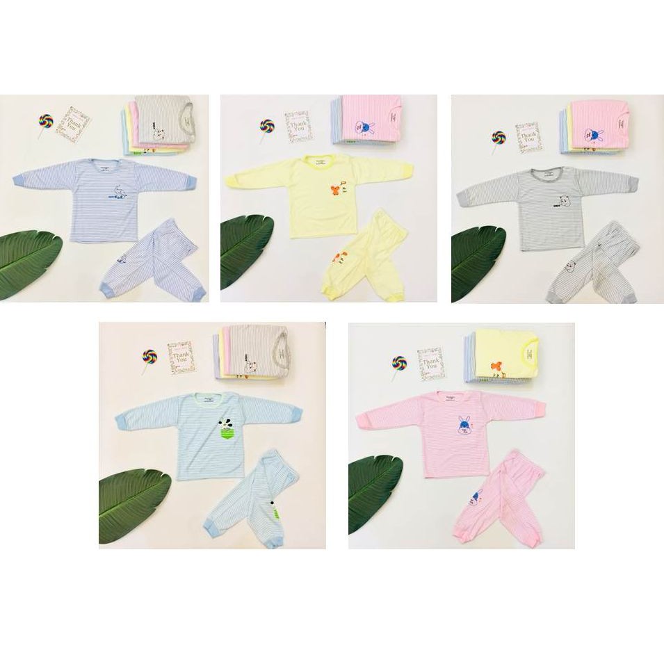 Bộ Noubaby kẻ tay dài cho bé trai và bé gái