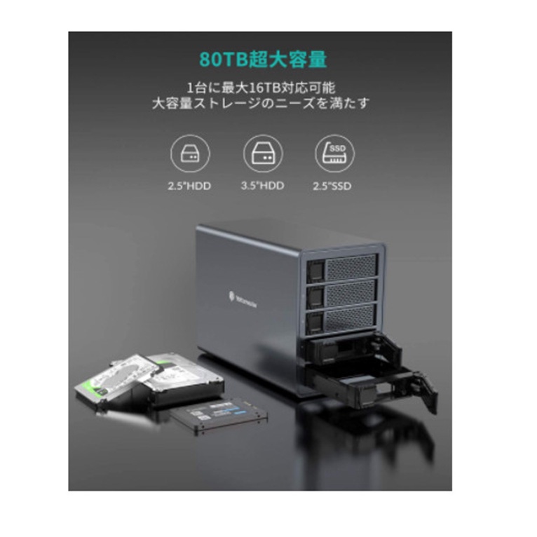 Hộp đựng ổ cứng 5 bay 3.5inch FS5U3-US-GY | BigBuy360 - bigbuy360.vn