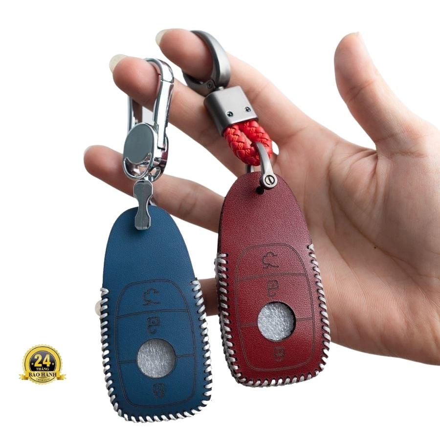 Bao da chìa khóa ô tô xe hơi Mercedes form to, bọc chìa khóa smartkey da thật chống xước chính hãng OTOBOX