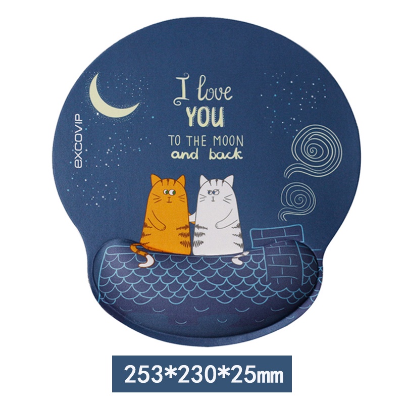 Tấm Lót Chuột Đệm Tay Silicon Hình Mèo Siêu Cute, Bàn Di Chuột Dễ Thuơ ng | Mouse Pad
