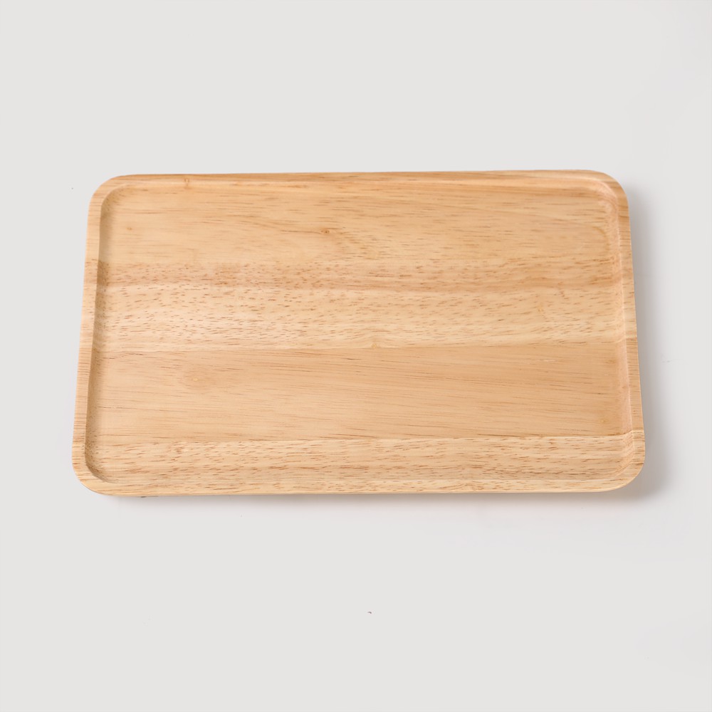 Dĩa gỗ chữ nhật đựng bánh - Khay gỗ chữ nhật decor - GIBA