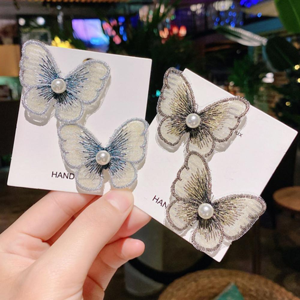 Miếng Dán Tóc Hình Bướm Lấp Lánh Thời Trang Cho Bé Gái