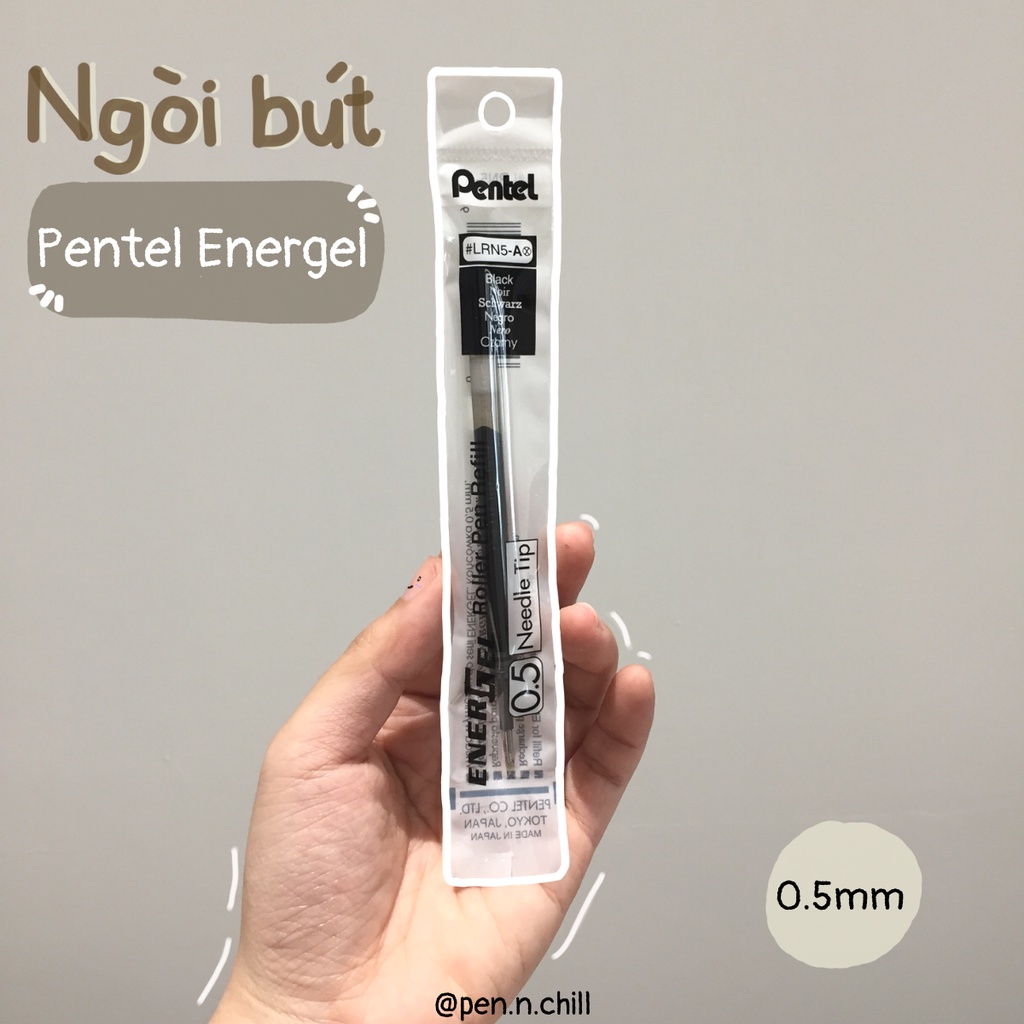 Ruột Bút Gel Pentel Energel - Cỡ ngòi 0.5mm - Needle Tip