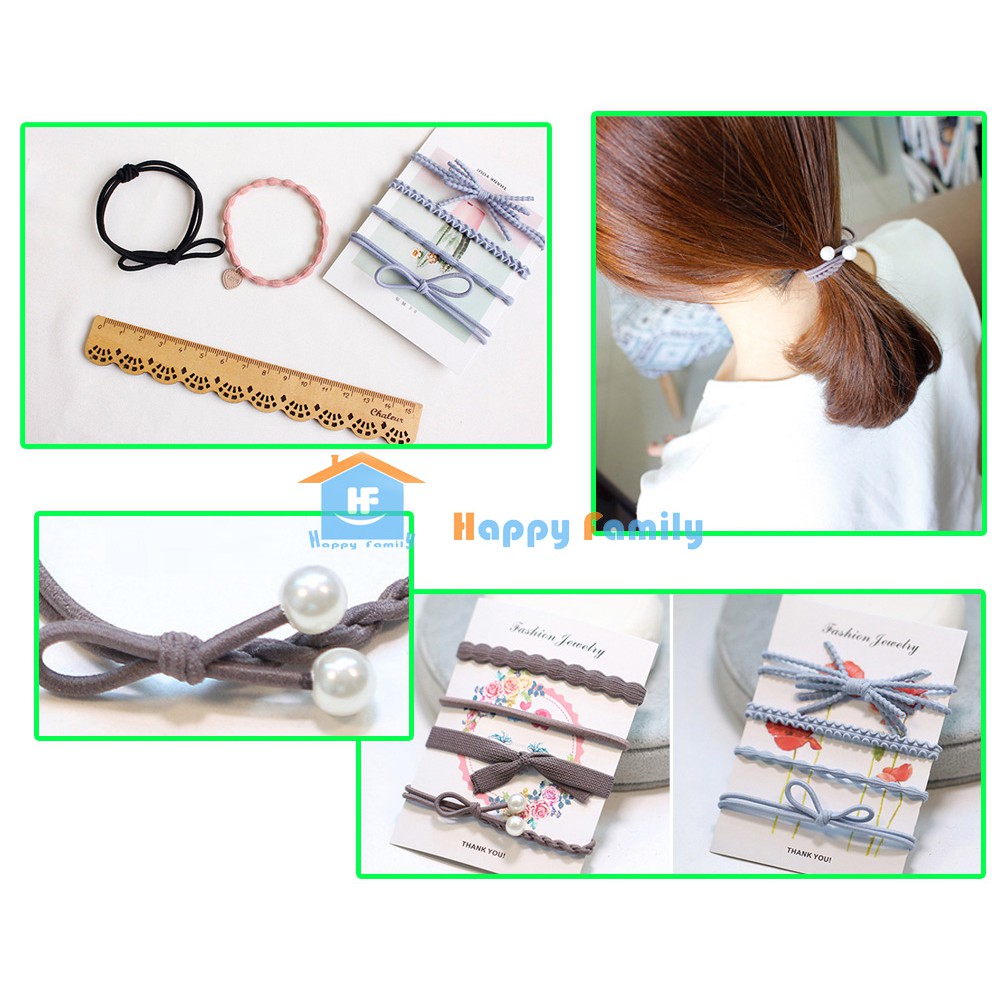 Dây buộc tóc 4 kiểu