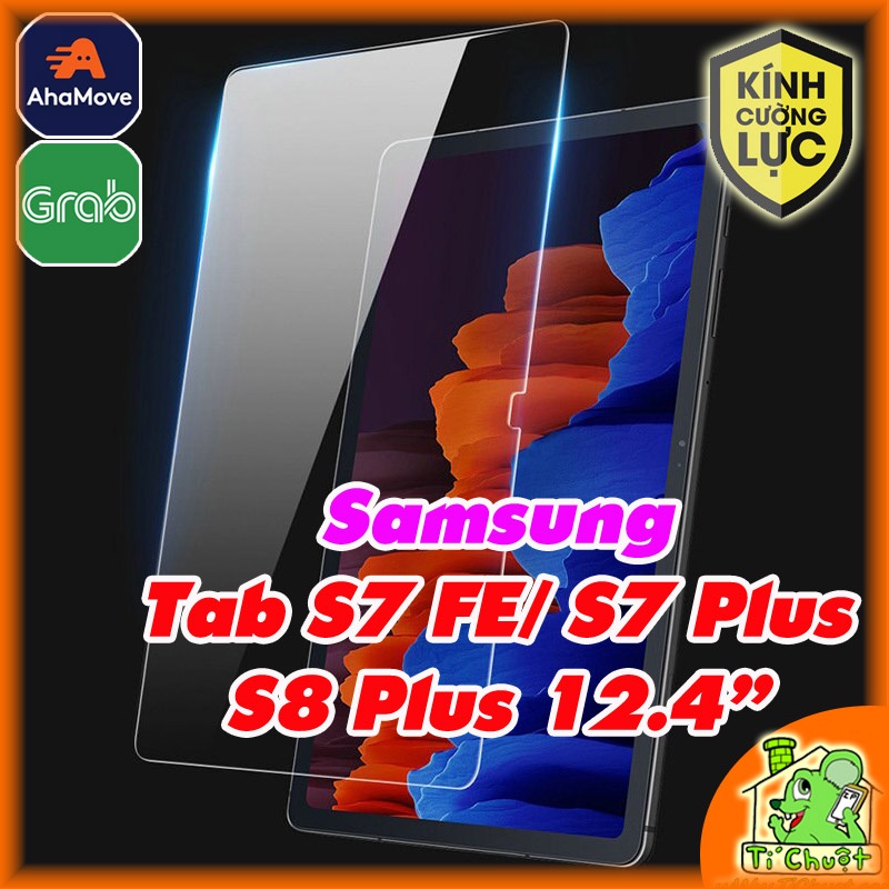 [Ảnh Thật] Kính CL Samsung Tab S8 Plus/ S7 FE / S7 Plus 12.4&quot; Cường Lực 2.5D