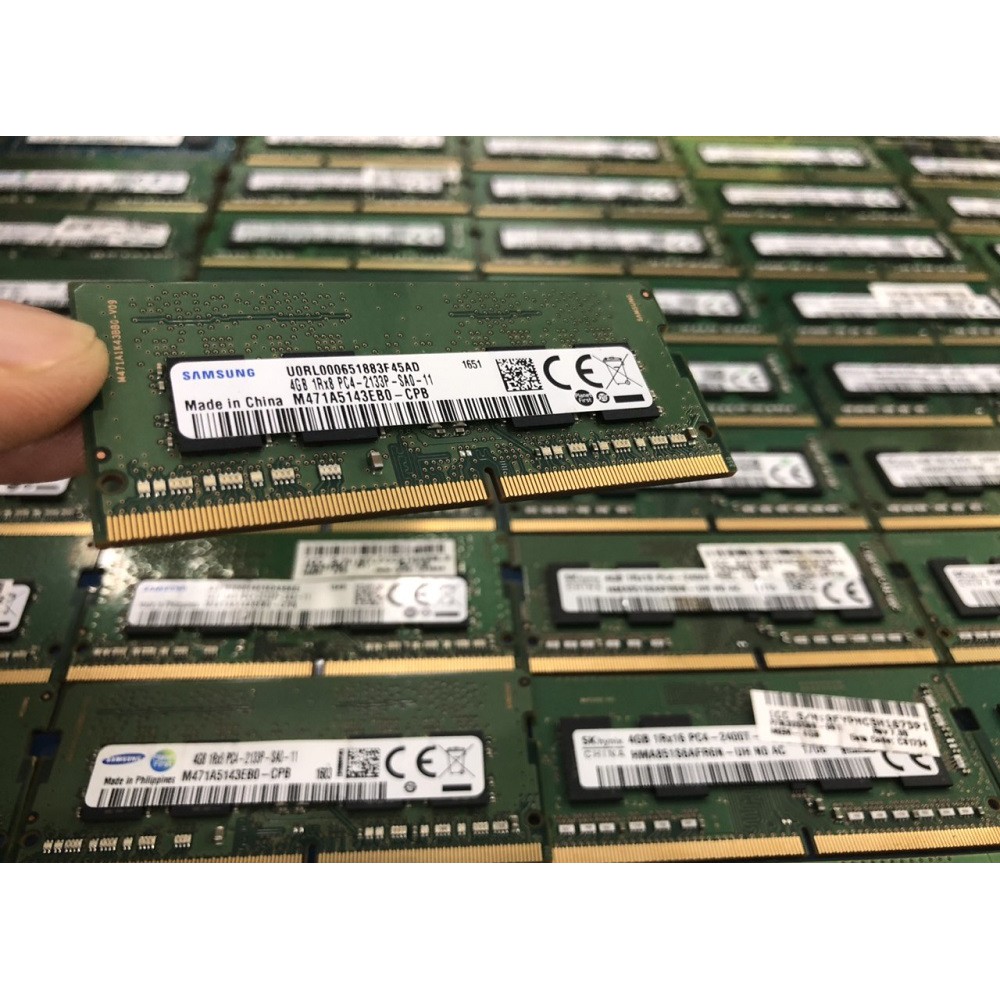 Ram Laptop 4GB DDR4 Samsung Hynix Kingston 2133MHz Dùng Cho Macbook Máy Tính Xách Tay