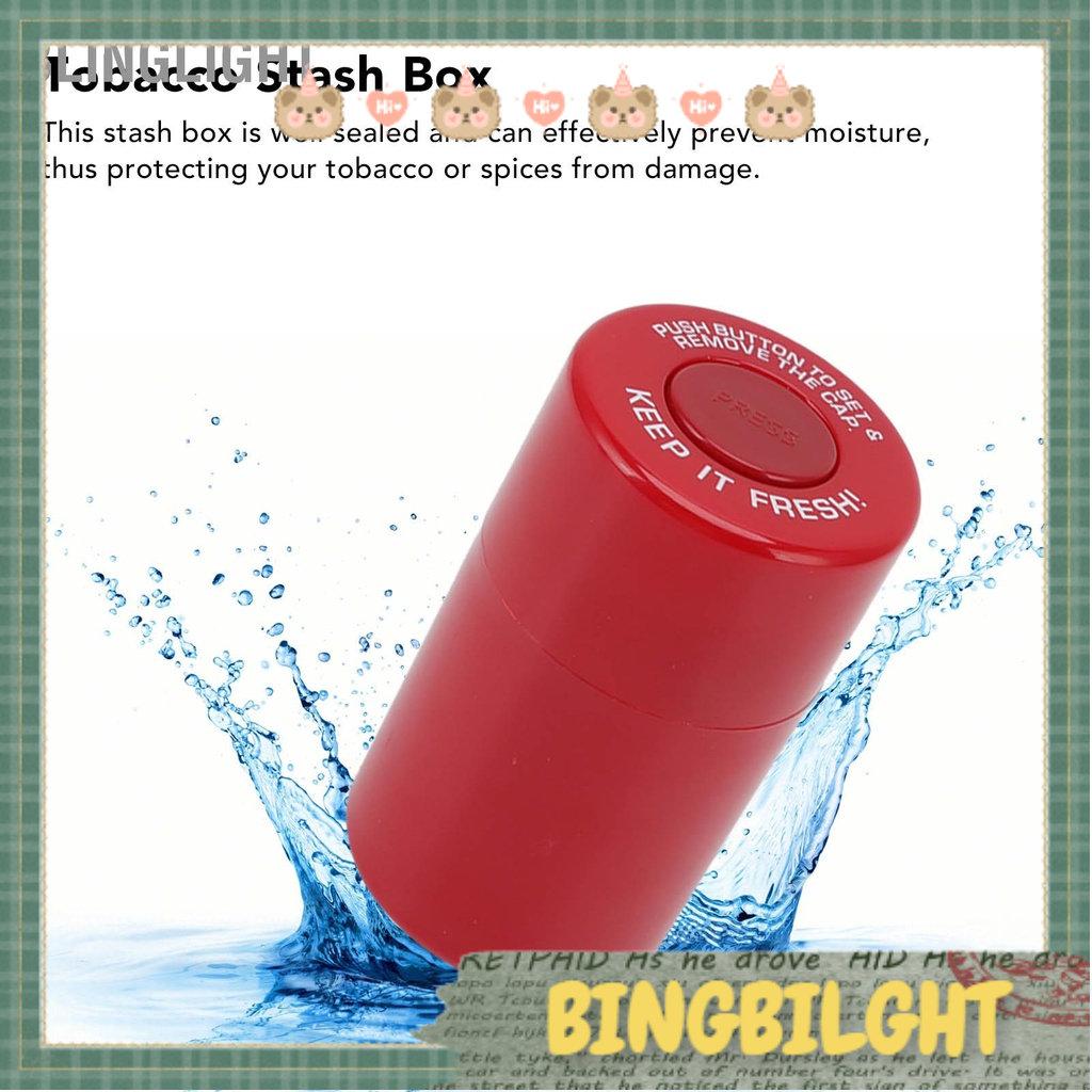 Blinglight Vòng Nhựa Kín Hơi Stash Jar Mùi Bằng Chứng Thuốc Lá Herb Hộp Đựng Bình Chứa cho Du Lịch Ngoài Trời
