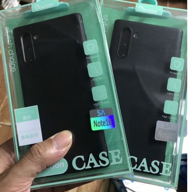 Ốp lưng dẻo màu VU Case cho samsung galaxy Note 10 (đen)
