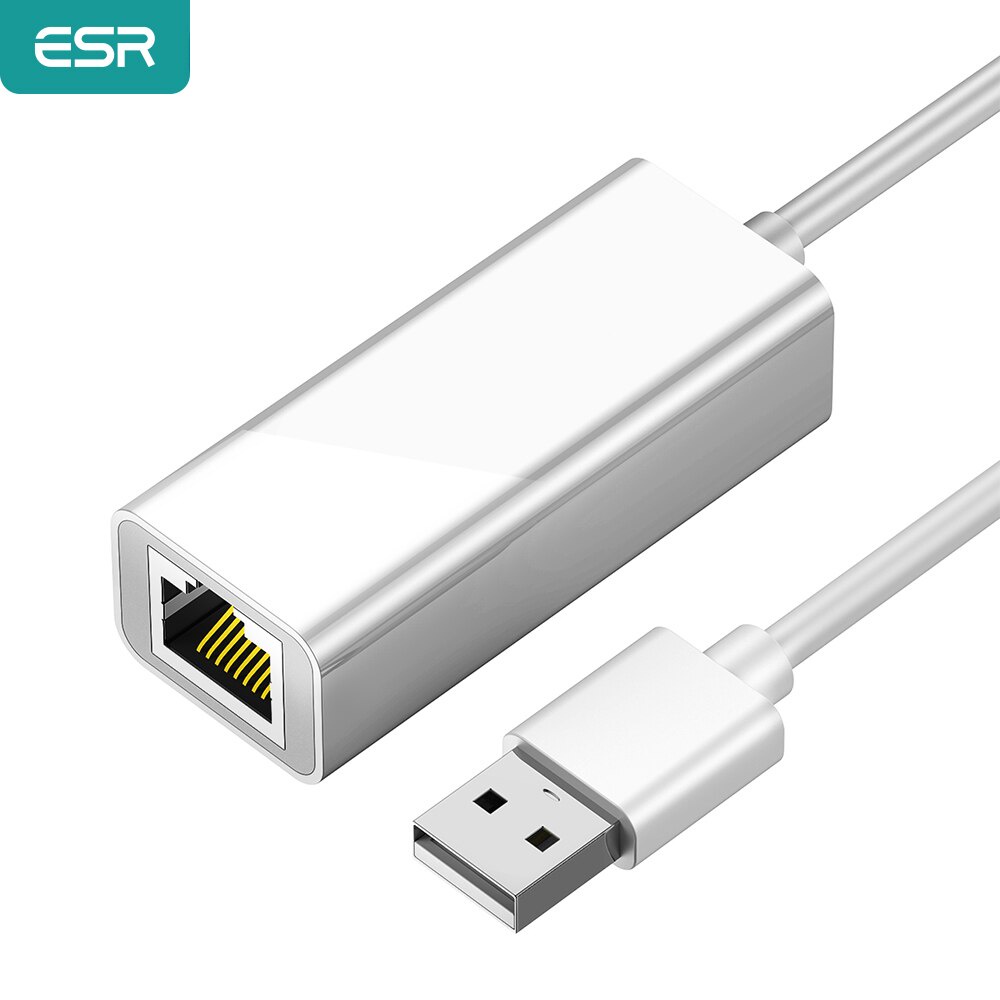 Bộ chuyển đổi ESR cổng internet USB 2.0 sang mạng RJ45 Lan cho Xiaomi Box máy tính chạy Windows 10 tốc độ 100Mbps