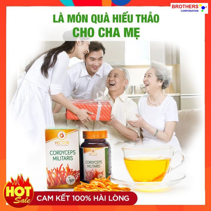 [Chính hãng] Viên nang đông trùng hạ thảo Hector 100% (Lọ 30 viên x 250 mg)