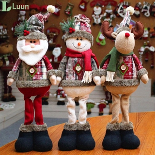 ⏩ Window Decorations Christmas Tree Ornaments Xmas Santa Claus Snowman Elk Doll 【Luun】