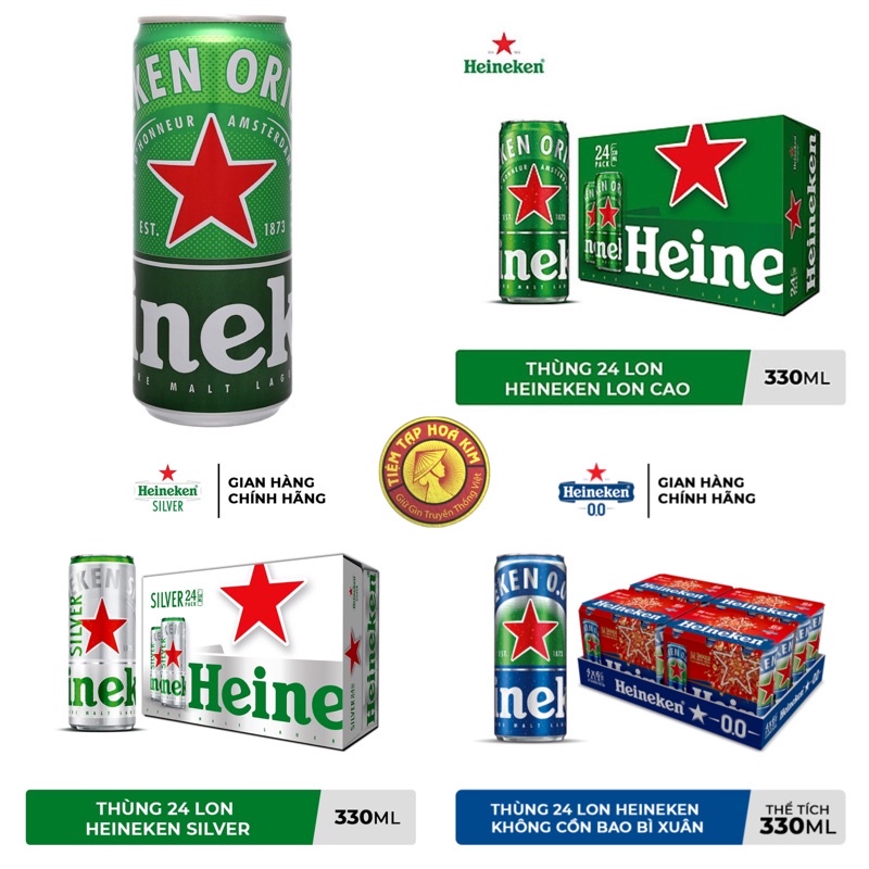 Thùng bia Heineken 24lon x 330ml