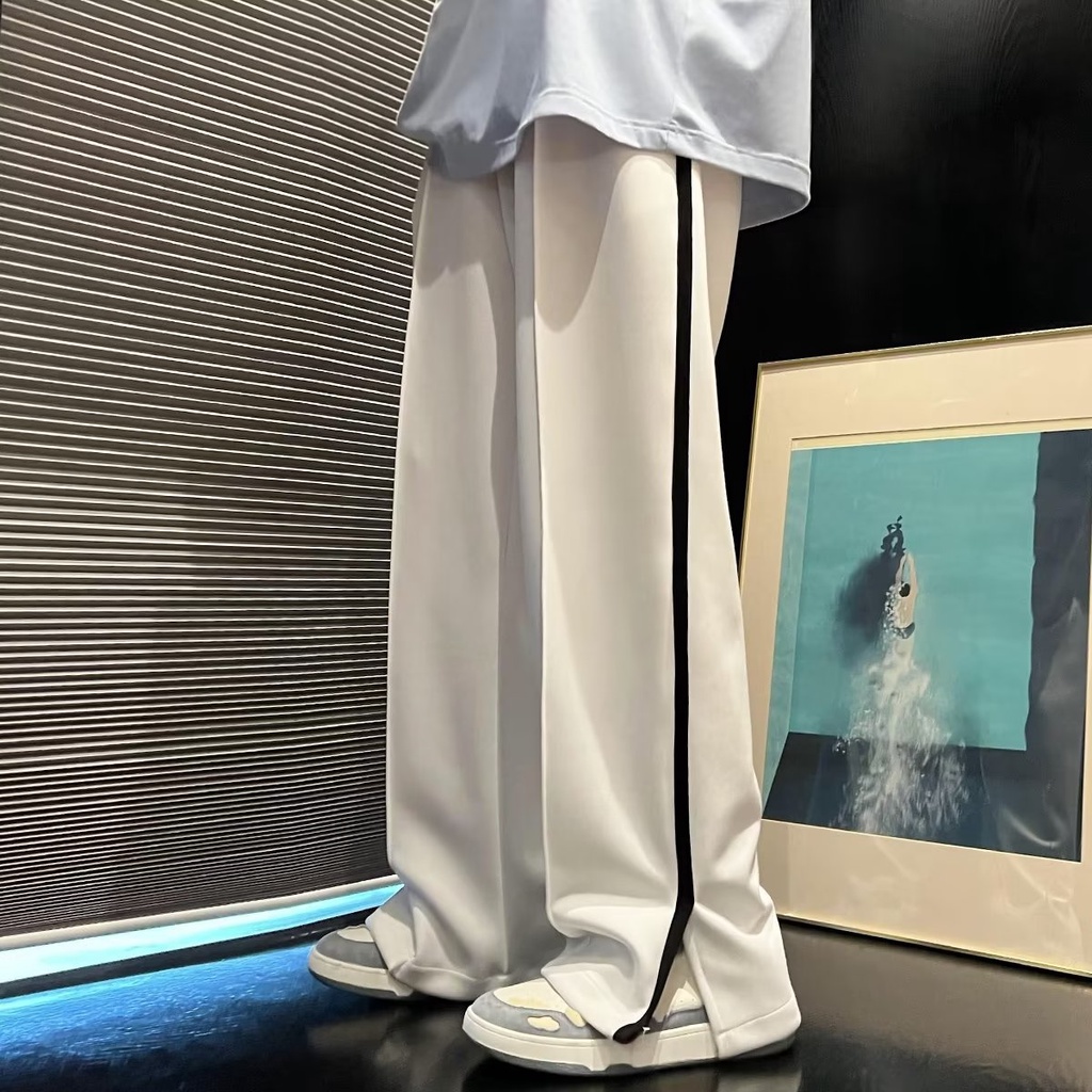 Quần ống rộng Phong Cách Hàn Quốc Thời Trang Cho Nam Nữ