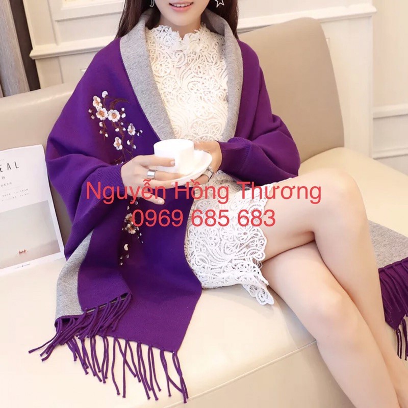 Áo Choàng khăn len dạ Hàn quốc loại 1