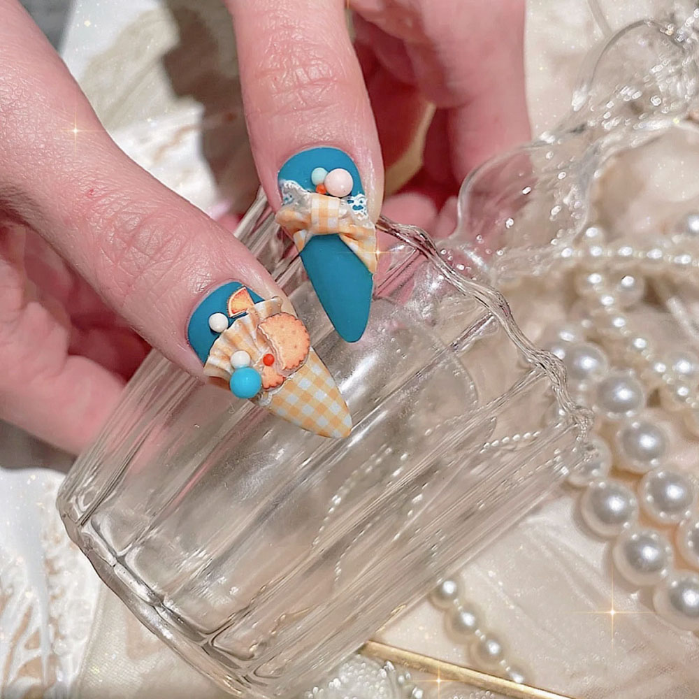 Miếng Dán Trang Trí Móng Tay 5d Siêu Mỏng Hình Bánh Kẹo Phong Cách Nhật Bản