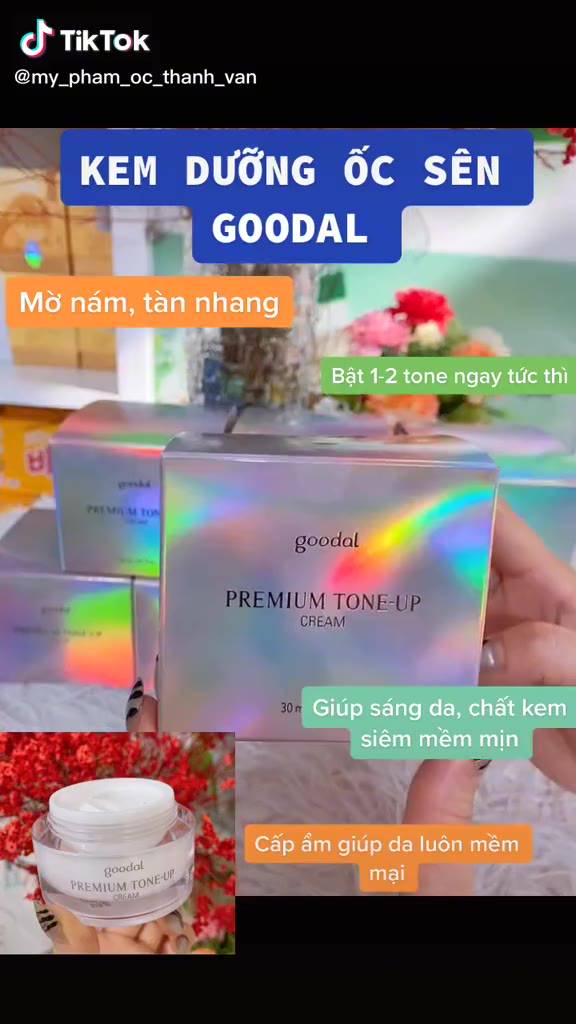 Kem Ốc Sên Dưỡng Trắng Da Goodal Premium Snail Tone Up Cream Mini 10ml & 30ml Hàn Quốc Chính Hãng | BigBuy360 - bigbuy360.vn