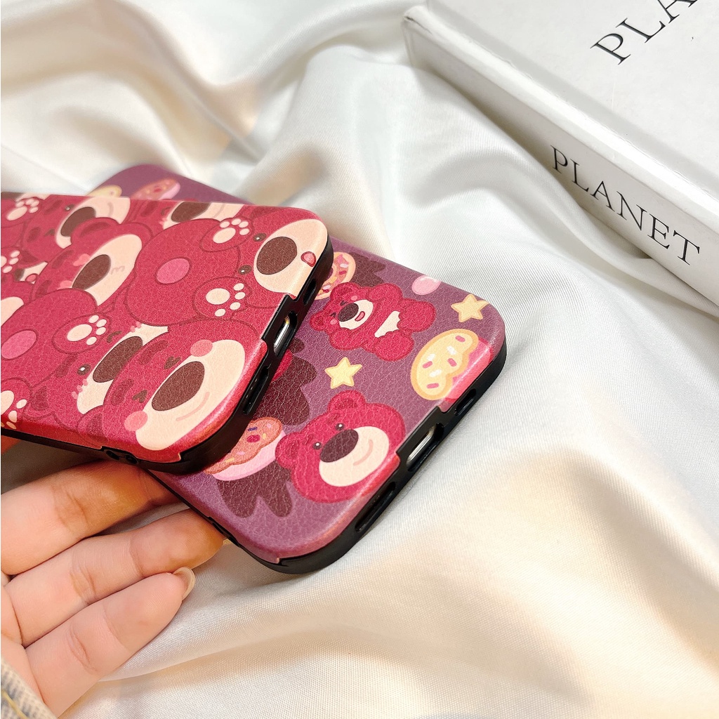 Ốp Điện Thoại Chống Sốc In Hình Gấu Hồng Dễ Thương Cho Iphone
