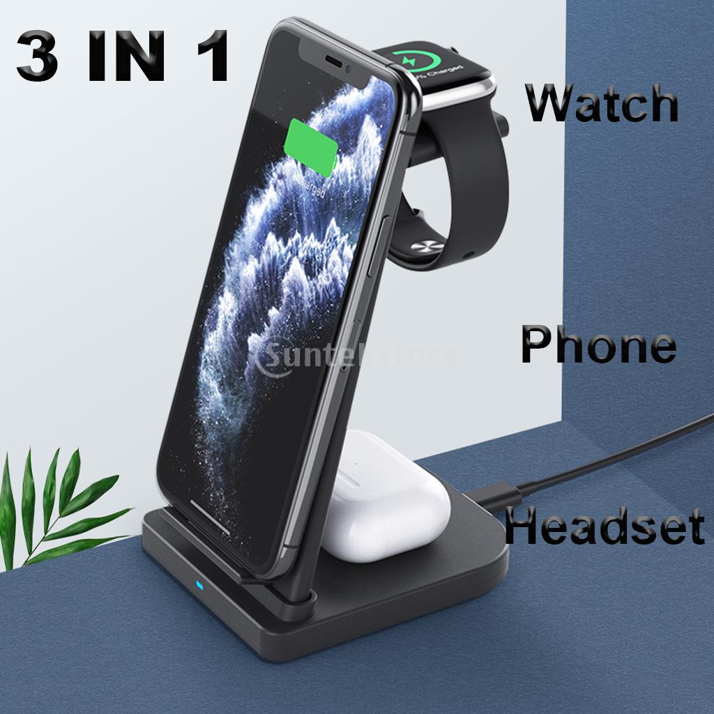 {HOT} Đế Sạc Nhanh Không Dây / điện Thoại Thông Minh / đồng hồ / Tai Nghe Và Giá đỡ điện thoại di động