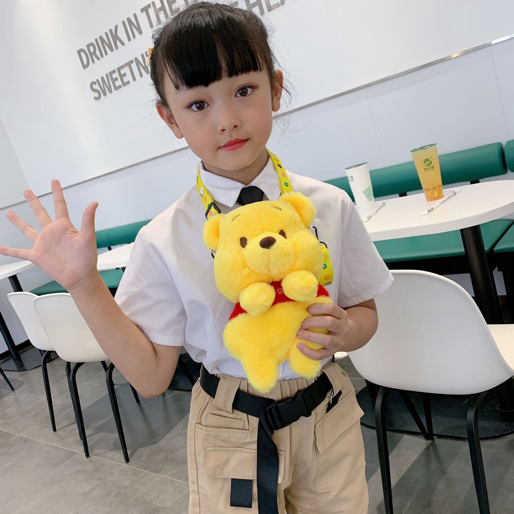 Túi Đeo Chéo Hình Gấu pooh Hoạt Hình Dễ Thương