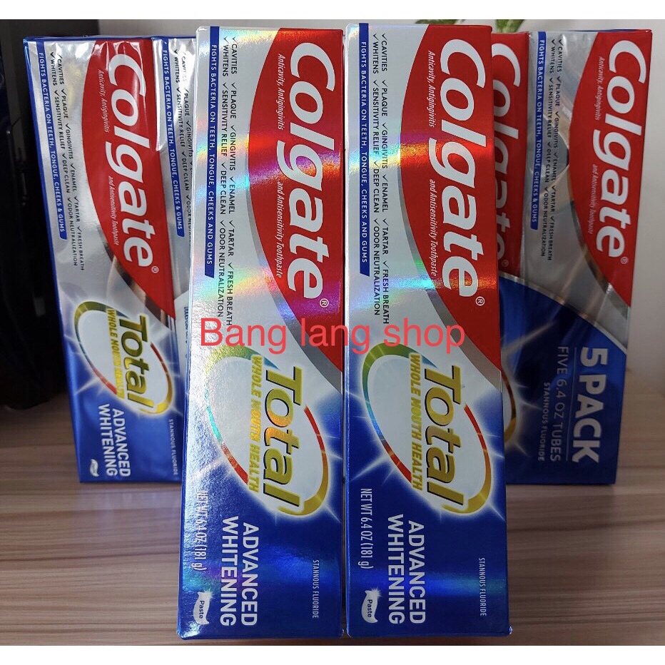 Kem đánh răng Colgate Total Whole Mouth Health Whitening 178g