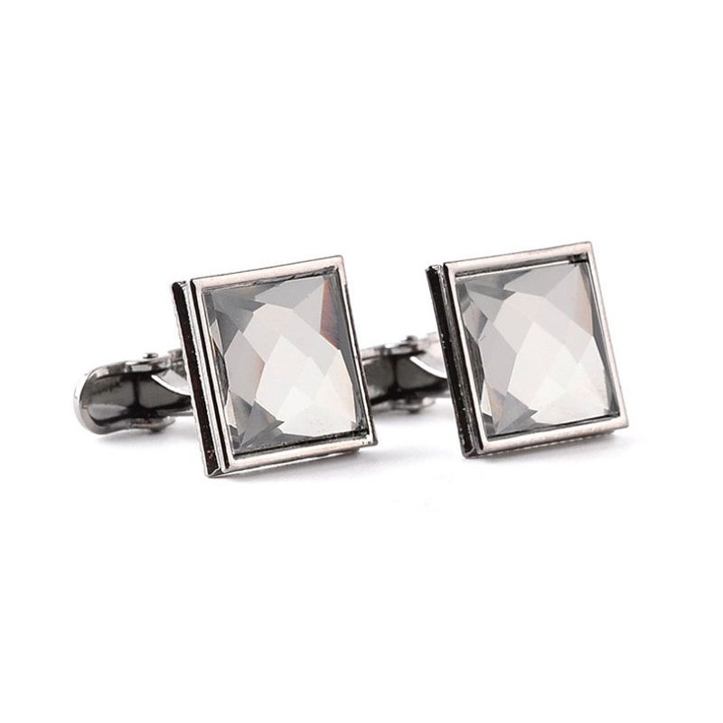 Khuy Măng Sét Hình Tam Giác Bằng Hợp Kim Kẽm Phong Cách Âu Mỹ Thời Trang Cho Nam