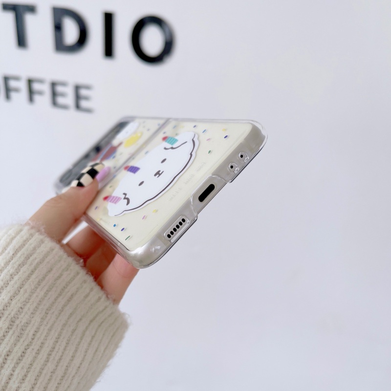 Ốp Điện Thoại Cứng In Hình Gấu Quế Cho Samsung Galaxy Z Flip 3 Z Flip 3