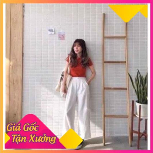QUẦN ỐNG RỘNG VẢI ĐŨI SUÔNG DÁNG ĐẸP 4 MÀU HOT THỜI TRANG BANAMO FASHION [ ĐỈNH 2]