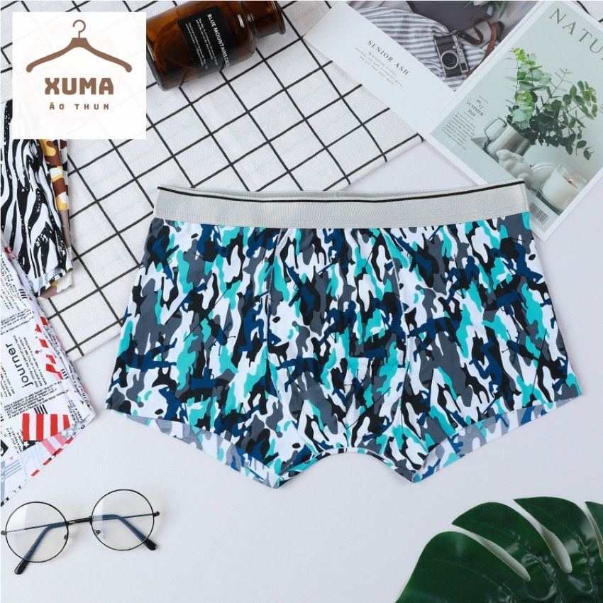 [ Free Ship ] Quần xì quần lót nam chim cò hoa lá thun lạnh cao cấp nhiều màu co dãn 4 chiều xuma