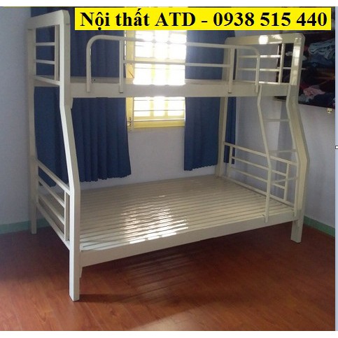 Giường sắt 2 tầng hộp vuông 4x8 cao cấp giá rẻ HCM