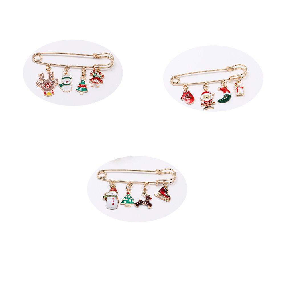 GOGOUP Mặt Dây Chuyền Hình Ông Già Noel Thời Trang​ Trâm Cài Áo Chủ Đề Giáng Sinh Dễ Thương