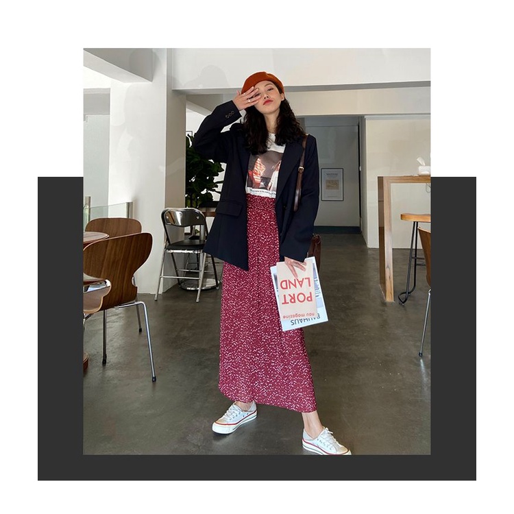 Áo Khoác Vest Dáng Rộng Màu Cà Phê Cỡ Lớn Thời Trang Hàn Quốc Cho Nữ