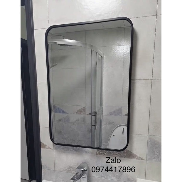Luxury Gương viền thép tĩnh điện chữ nhật 50x70. | BigBuy360 - bigbuy360.vn