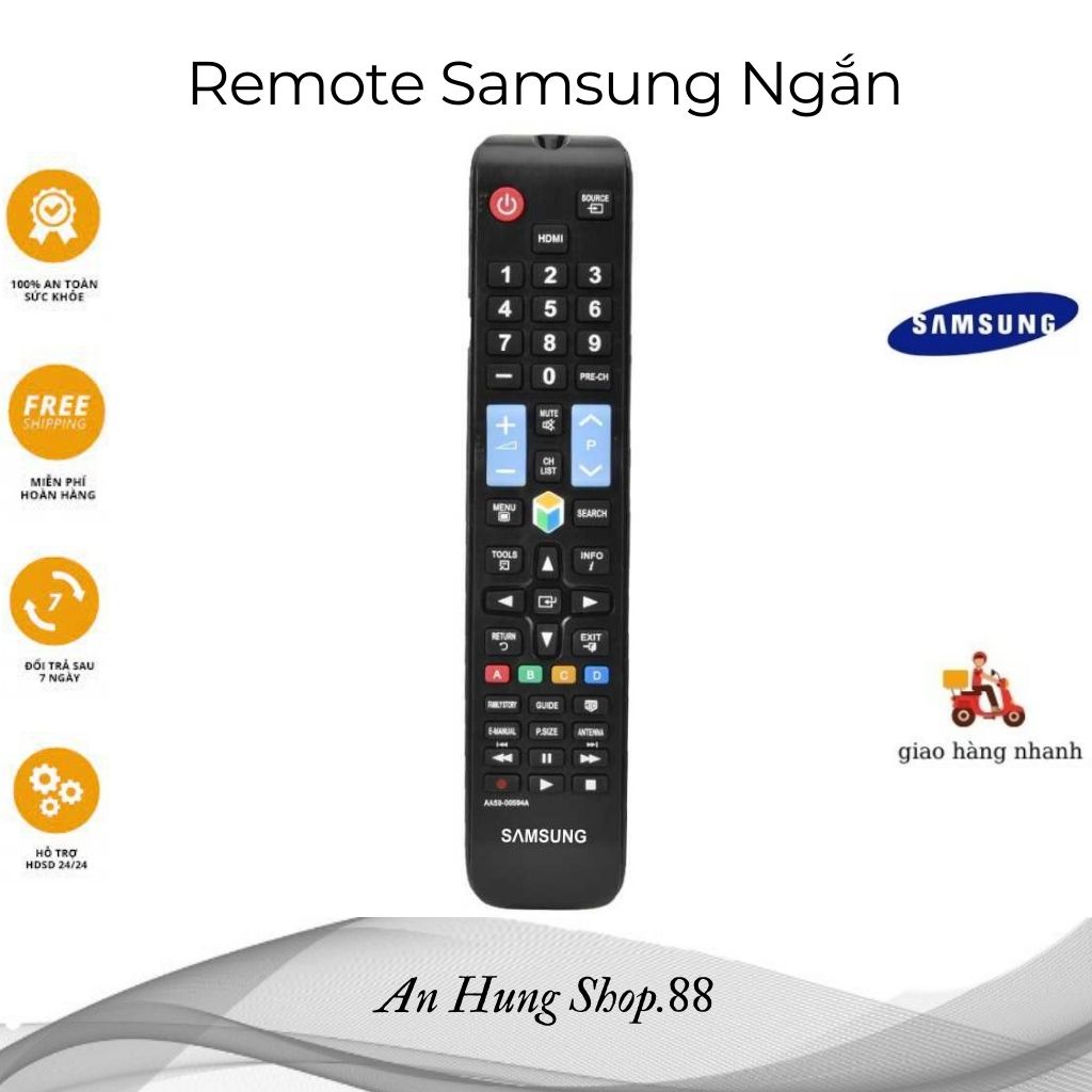 REMOTE ĐIỀU KHIỂN TIVI SAMSUNG SMART DÀI AA594 - Sam Sung Dài
