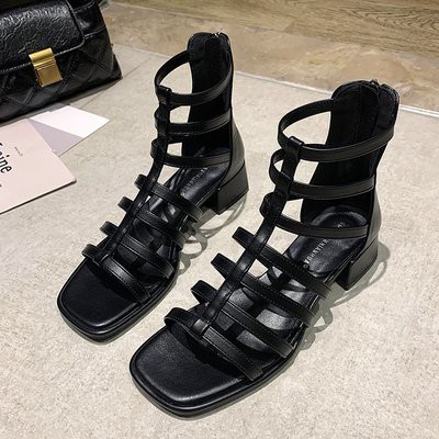 Sandal chiến binh nữ phong cách cá tính đế vuông 3 phân ôm chân siêu đẹp