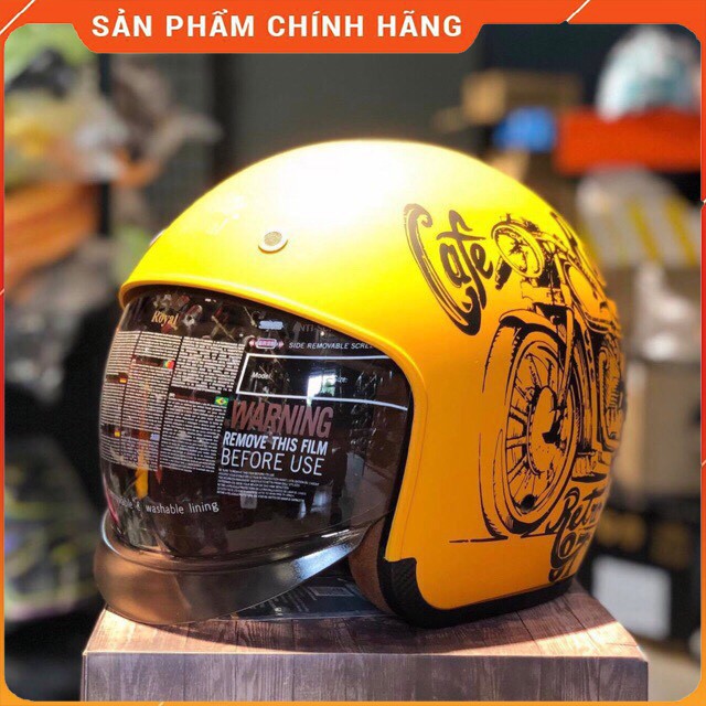 - Mũ Bảo Hiểm 3/4 Âm Kính Cao Cấp - Nón Bảo Hiểm M139 VÀNG Bảo Hành chính hãng, AN TOÀN - THỜI TRANG.
