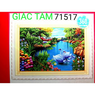 Tranh đá HỒ THIÊN NGA - 86x60cm - 71517 - VƯỜN HOA RỪNG CÂY CỎ - tranh đá chưa làm - chưa gắn đá - chưa đính đá