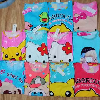 Bộ thun hoạt hình chất cotton quảng châu bao chất giá rẻ toàn fb