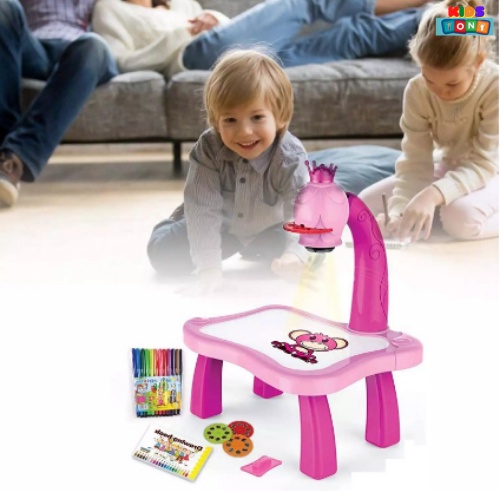 Bàn vẽ có đèn chiếu sáng thông minh cho bé bộ bàn vẽ chiếu bóng 24 hình chiếu cho bé có đèn tặng kèm bút vẽ và  vở vẽ