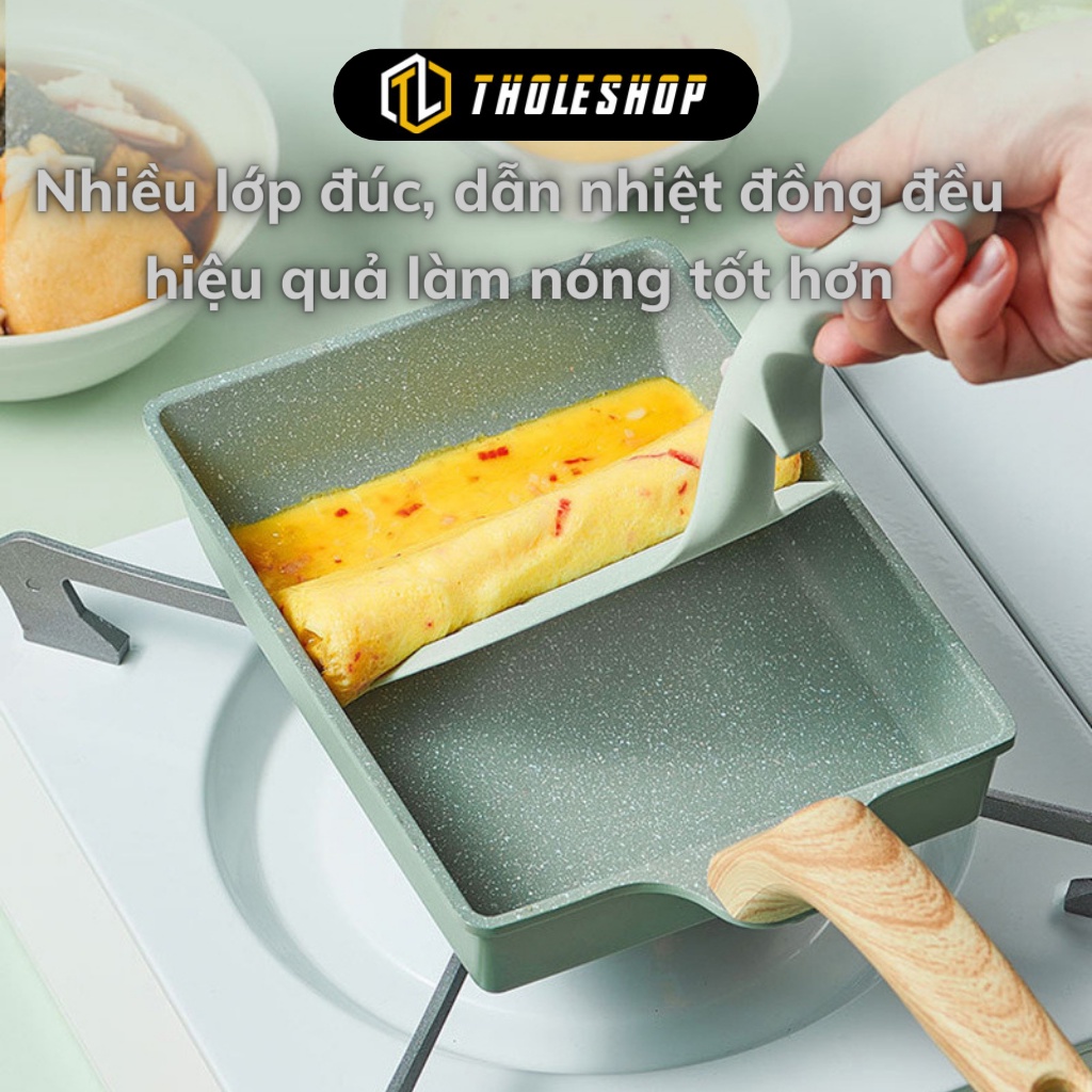 Chảo Chiên Trứng Không Dính - Chảo Làm Trứng Cuộn Hình Chữ Nhật Bằng Thép Nhật Bản 10300