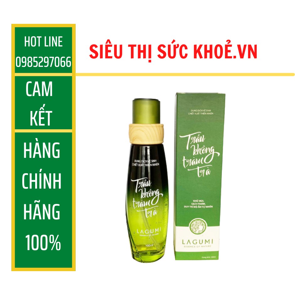 Lagumi [CHÍNH HÃNG] Dung dịch vệ sinh phụ nữ Lagumi Trầu Không Tràm Trà 100% Thiên Nhiên