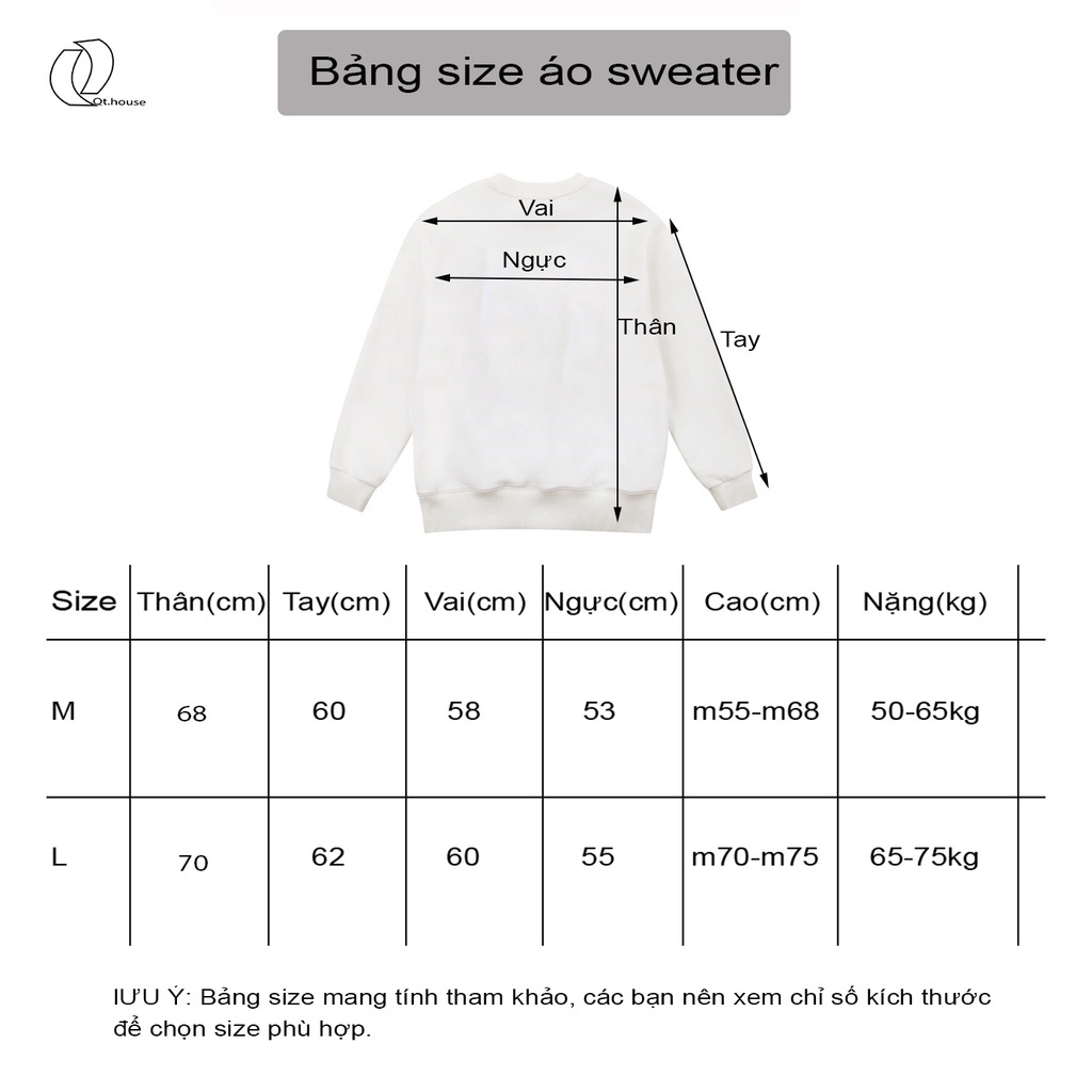 [Mã 12FASHIONSALE1 giảm 10K đơn từ 50K] Áo sweater unisex nam nữ form rộng Qt.house nỉ dài tay SWBC02 | BigBuy360 - bigbuy360.vn